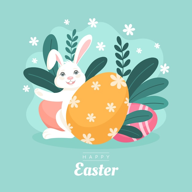 Vector ilustración plana de pascua