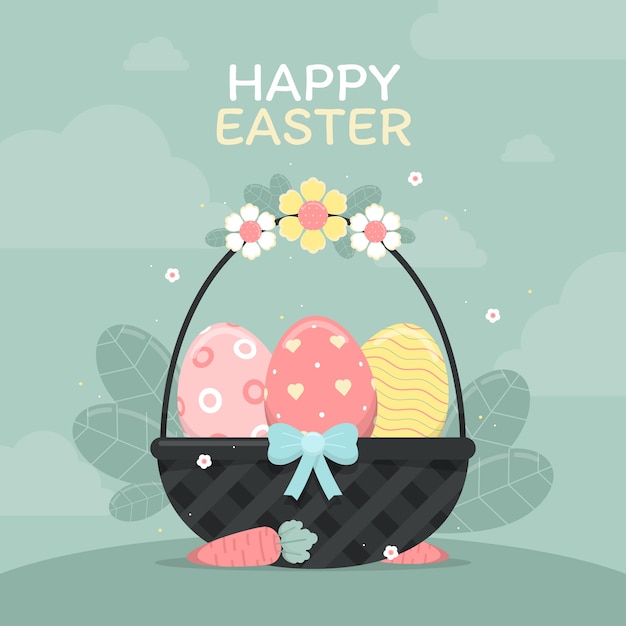 Ilustración plana de pascua