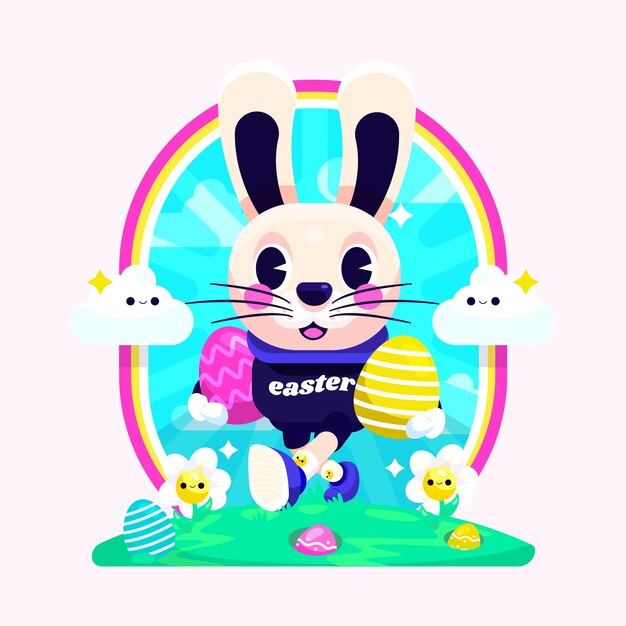 Vector ilustración plana de pascua