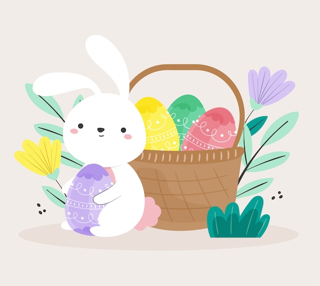 Vector ilustración plana de pascua