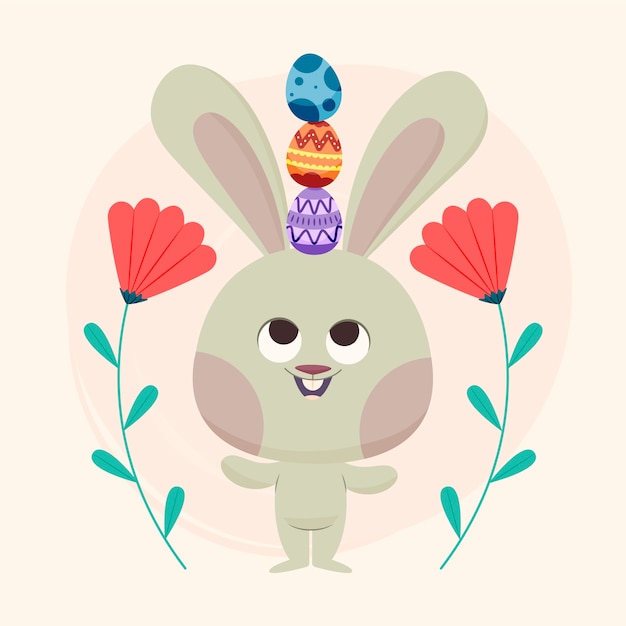 Vector ilustración plana de pascua