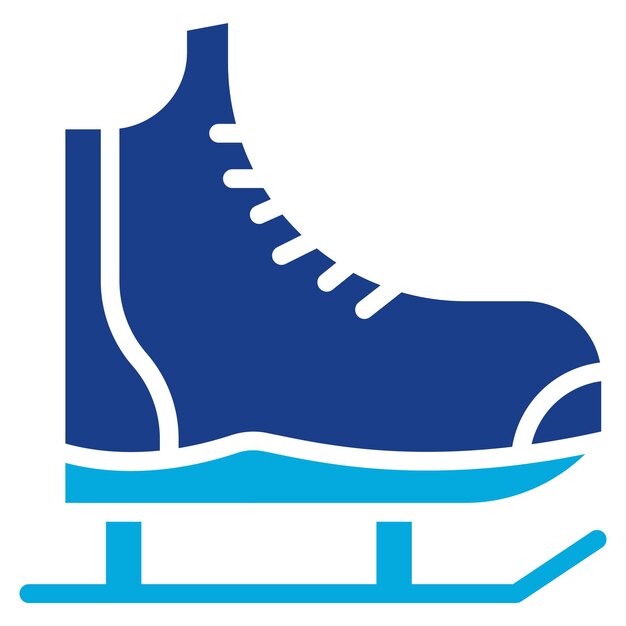 Ilustración plana de patines de hielo