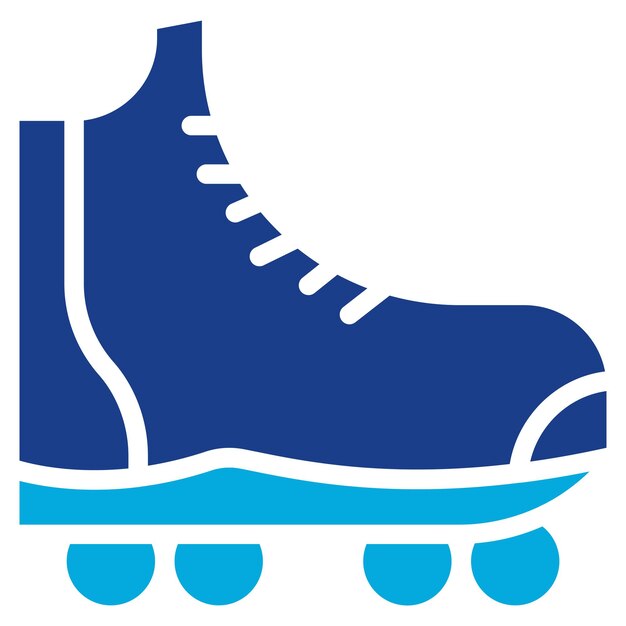 Ilustración plana de patines de rodillos