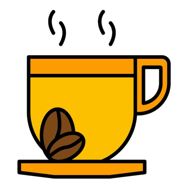 Ilustración plana de la pausa para el café