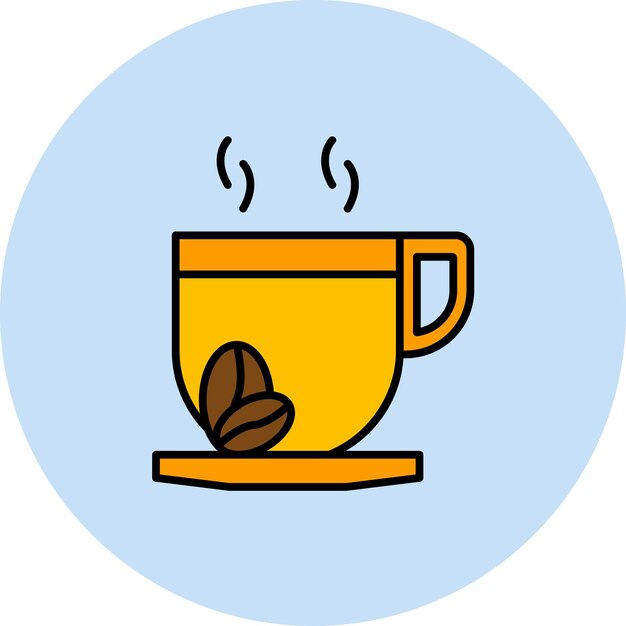 Ilustración plana de la pausa para el café