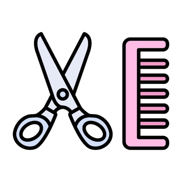Ilustración plana de peluquero