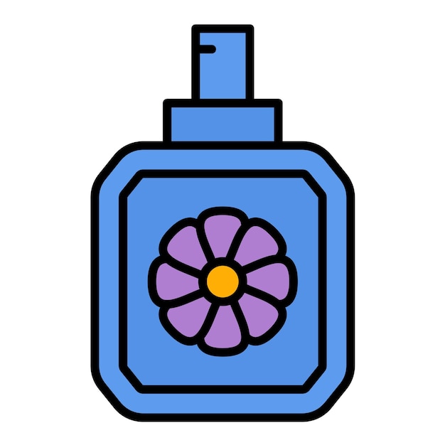 Ilustración plana de perfume