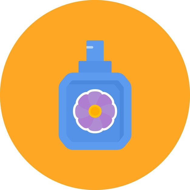 Ilustración plana de perfume