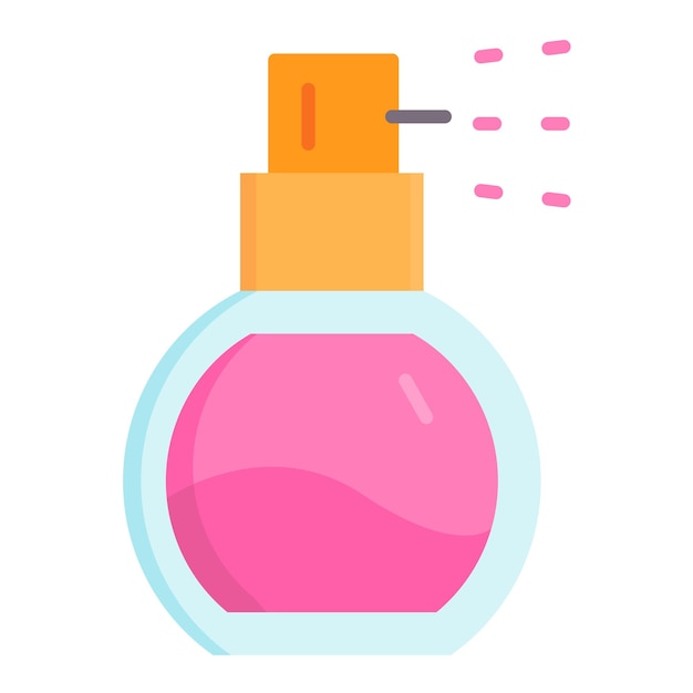 Ilustración plana de perfume
