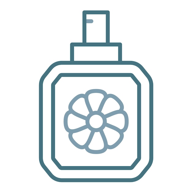 Ilustración plana de perfume