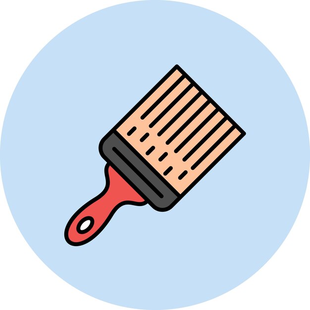 Ilustración plana de pincel
