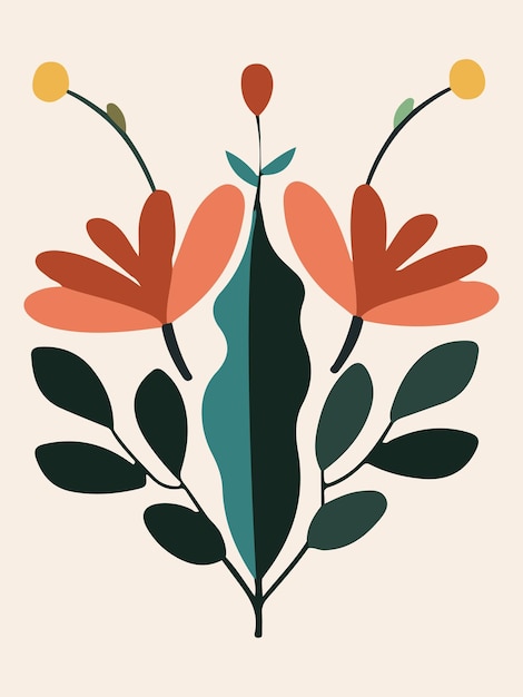 Ilustración plana de las plantas