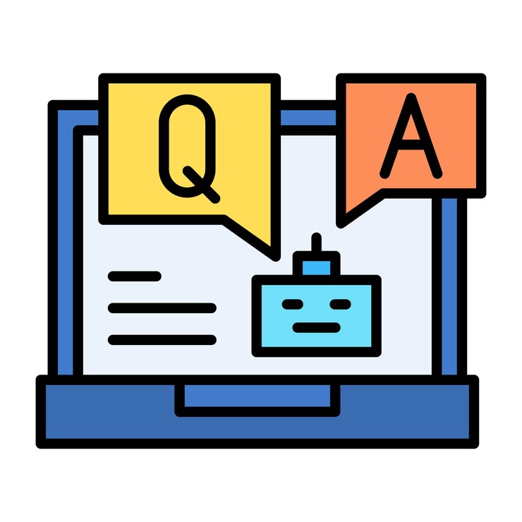 Vector ilustración plana de preguntas y respuestas