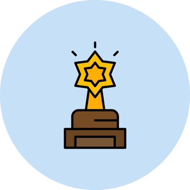 Ilustración plana de premio