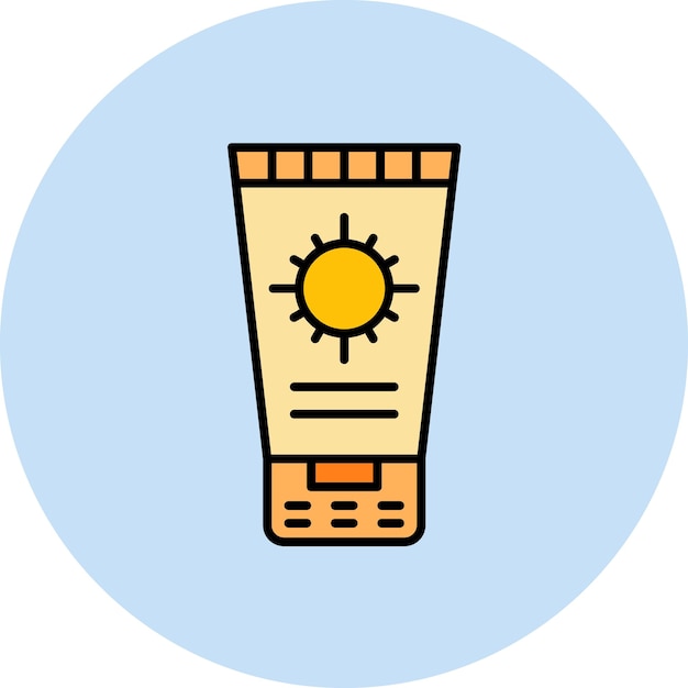 Ilustración plana de protector solar