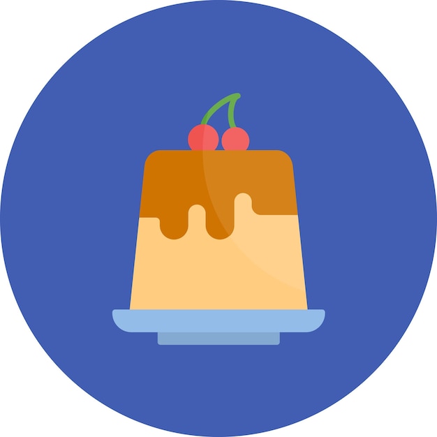 Ilustración plana de pudín