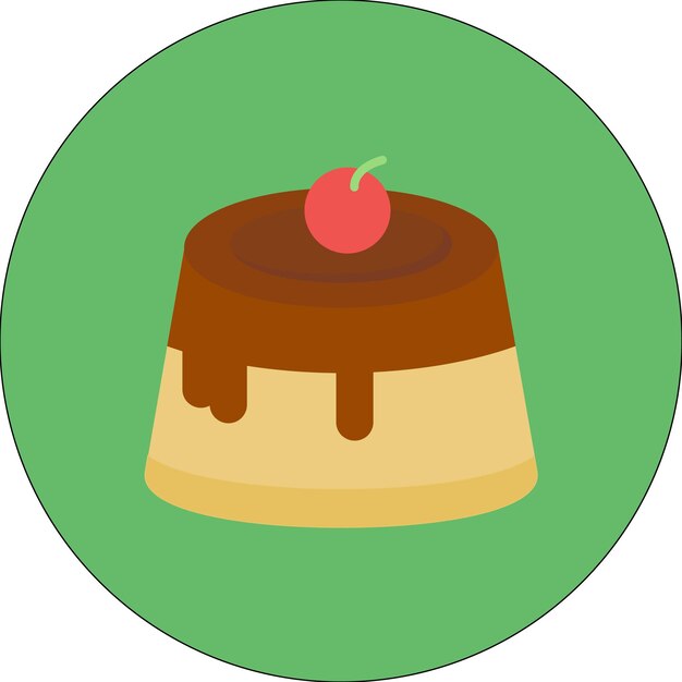 Ilustración plana de pudín