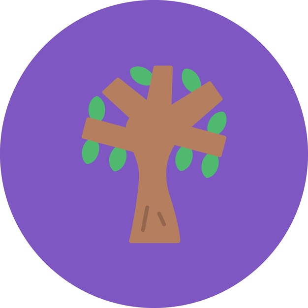 Ilustración plana de rama de árbol