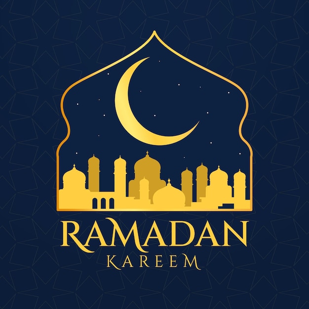 Ilustración plana de ramadán