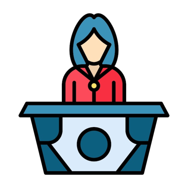 Ilustración plana de recepción