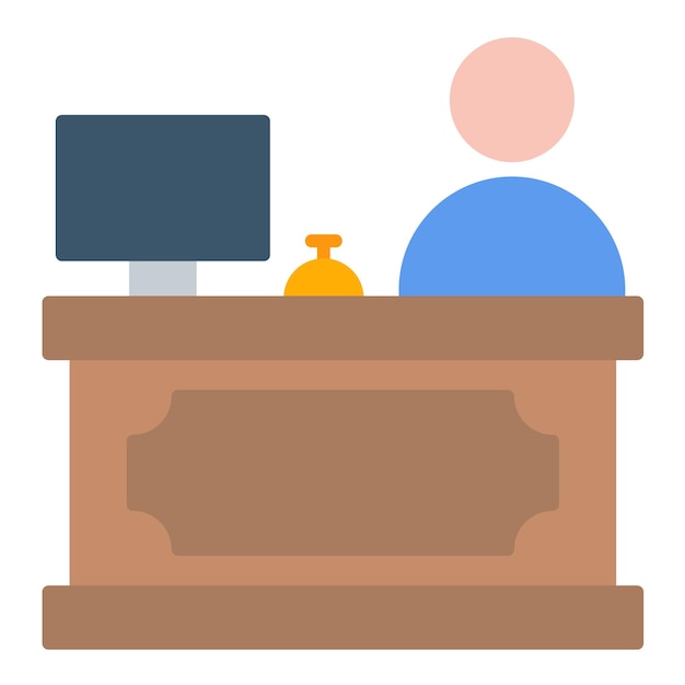Ilustración plana de recepción