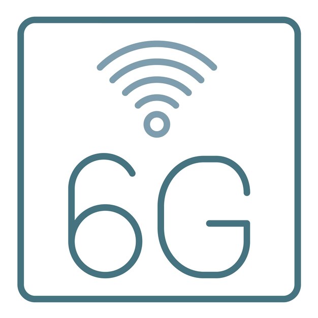 Ilustración plana de la red 6G