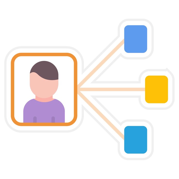 Vector ilustración plana de las redes empresariales