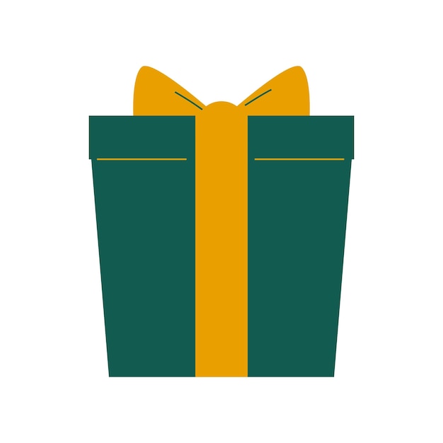 Ilustración plana de regalo