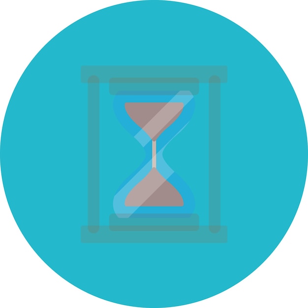 Ilustración plana del reloj de arena