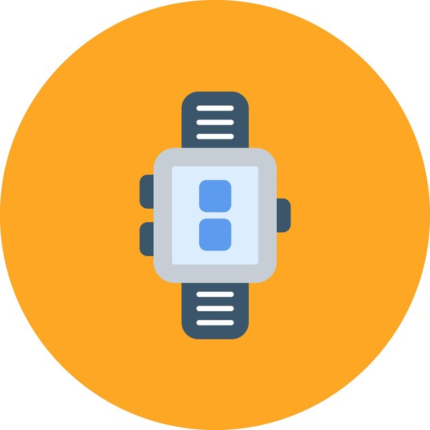 Ilustración plana del reloj inteligente