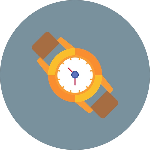 Ilustración plana de reloj de pulsera