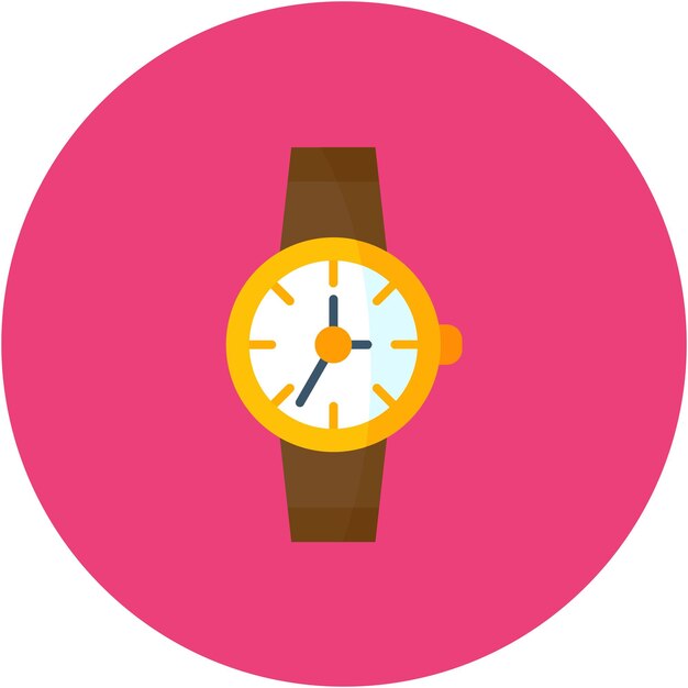 Ilustración plana de reloj de pulsera