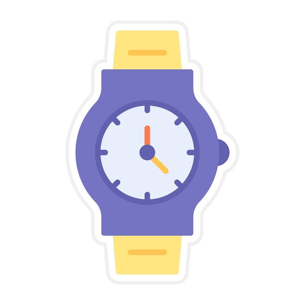 Ilustración plana de reloj de pulsera