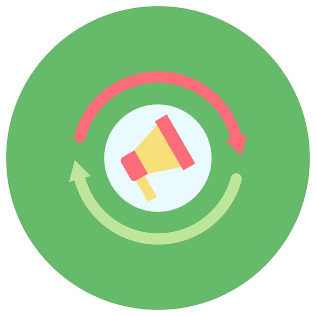 Ilustración plana de remarketing