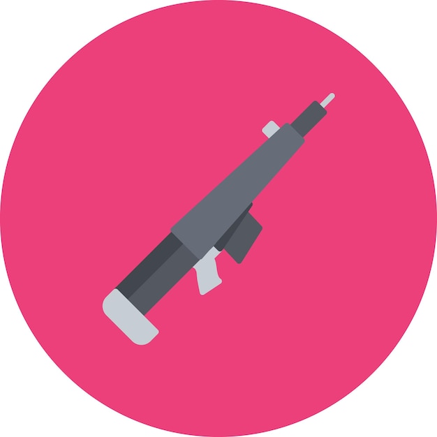 Ilustración plana de rifle