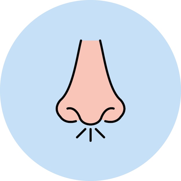 Ilustración plana de rinología