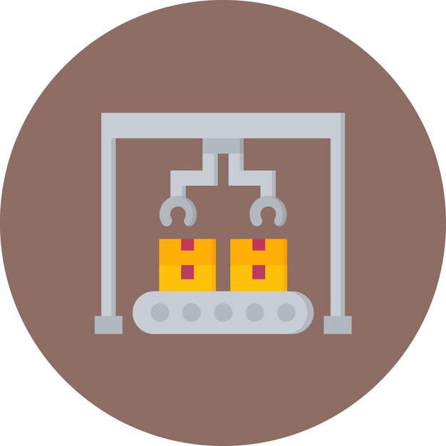 Ilustración plana del robot transportador