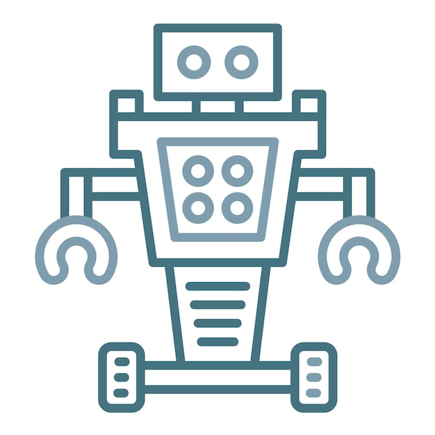Ilustración plana robot