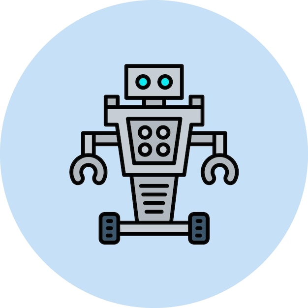 Ilustración plana robot
