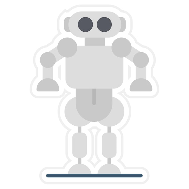 Ilustración plana robot