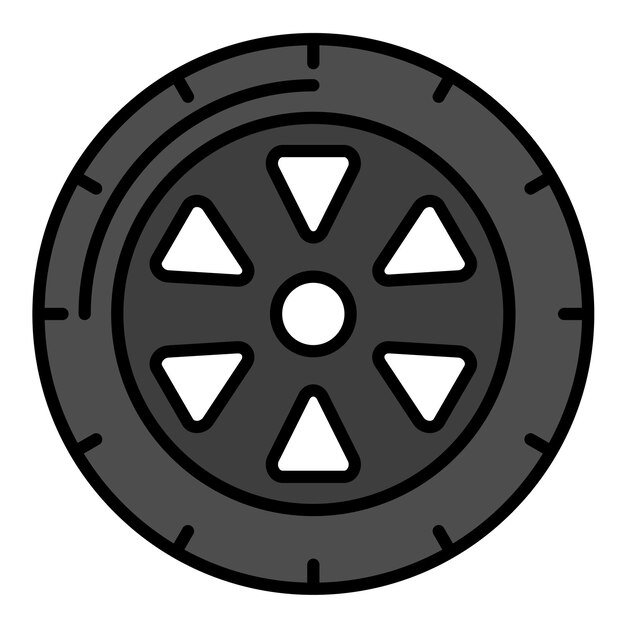 Ilustración plana de la rueda