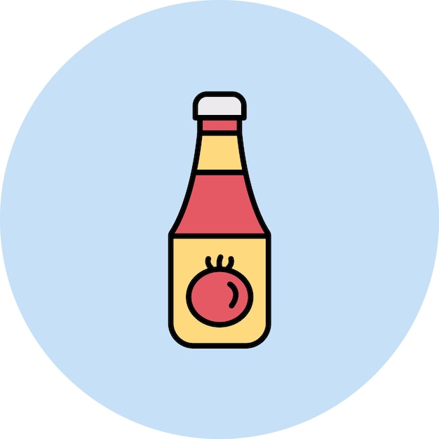 Ilustración plana de salsa de tomate