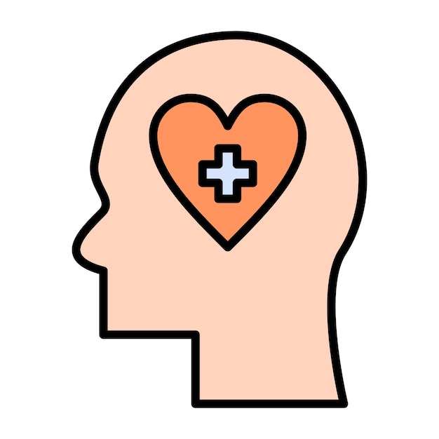 Ilustración plana de salud mental