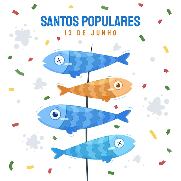 Vector ilustración plana de santos populares