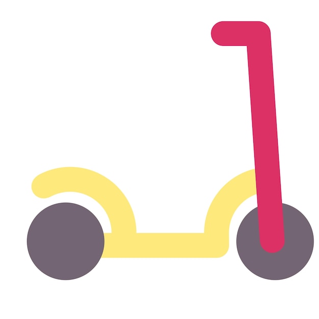 Ilustración plana de scooter