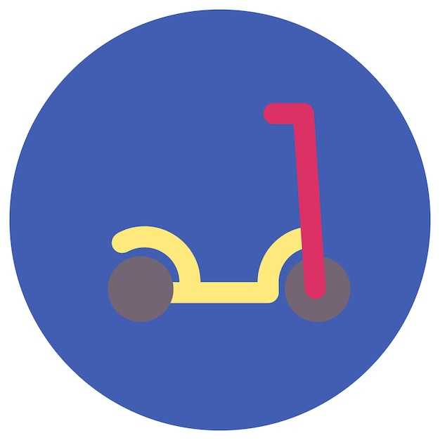 Ilustración plana de scooter