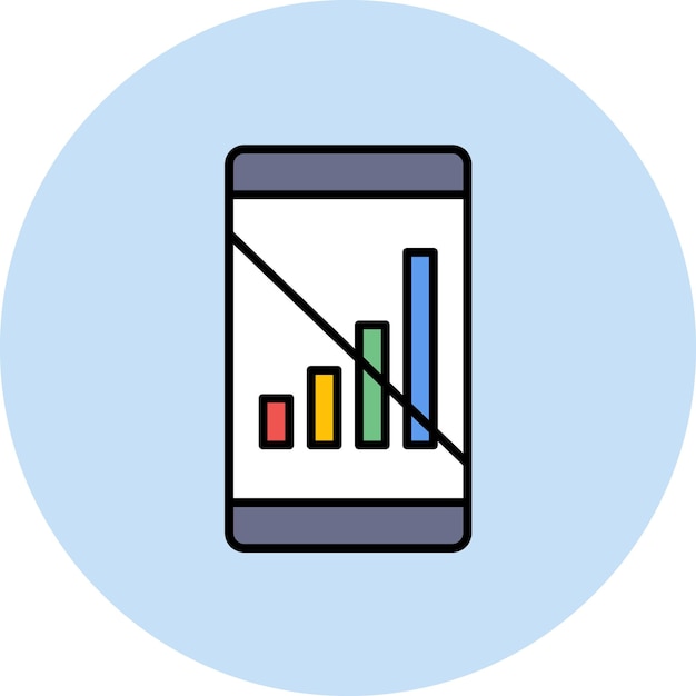 Ilustración plana de la señal celular apagada