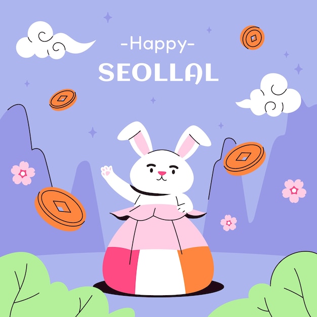 Ilustración plana seollal