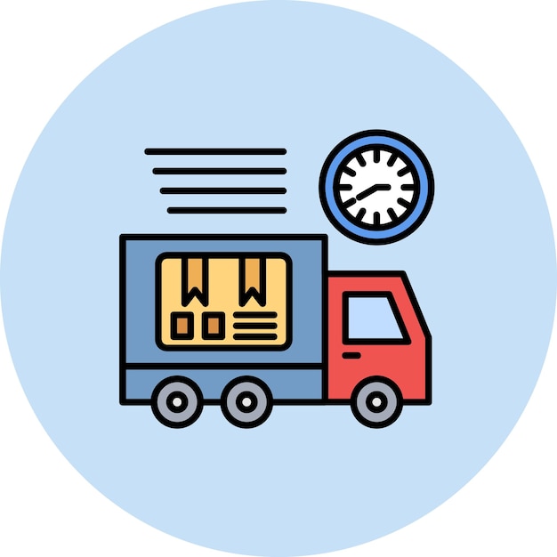 Ilustración plana del servicio de entrega