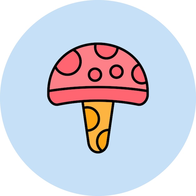 Ilustración plana de setas